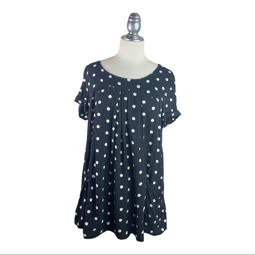 Anthropologie Holding Horses Polka Dot Semi Sheer Pockets smock Top S